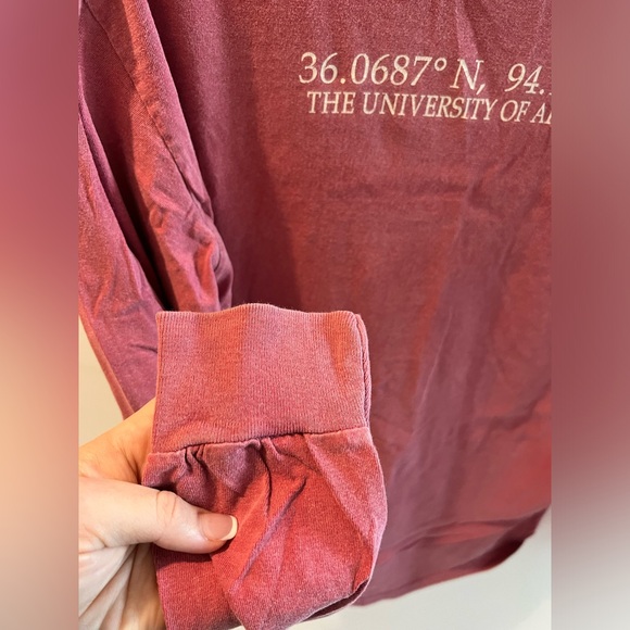 University of Arkansas Comfort Colors Long Sleeve Tee - Picture 4 of 7